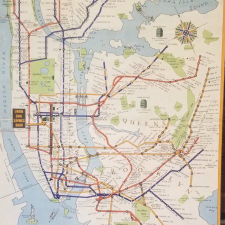 Map of NY subway 1948