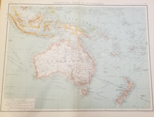 Antique Map Commercial chart of Australia