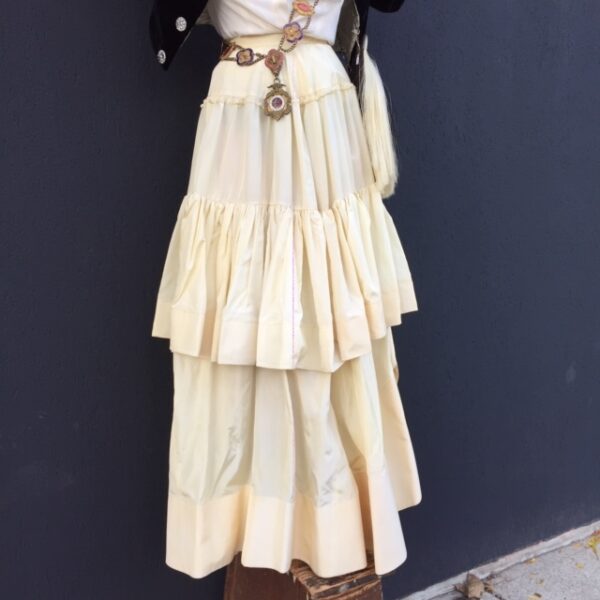 Vintage Long Flounced Rayon skirt