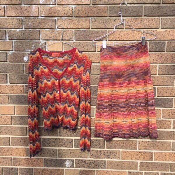Missoni skirt and cardigan knit set