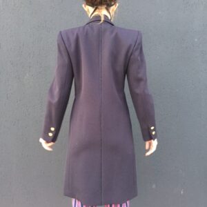 Blue double breasted coat Yves St Laurent Rive Gauche