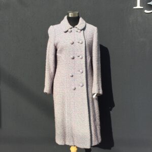 Lavender tweed double breasted womans coat
