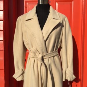beige wool wrap coat