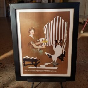 Vintage Art Print Coles Phillips Fade Away Girl with collie
