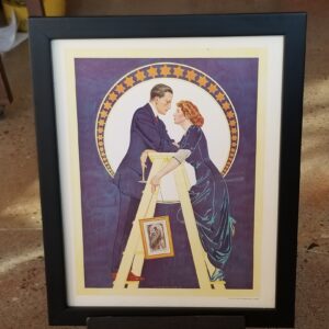 Vintage Art Print Coles Phillips Fade Away Girl Newly Weds