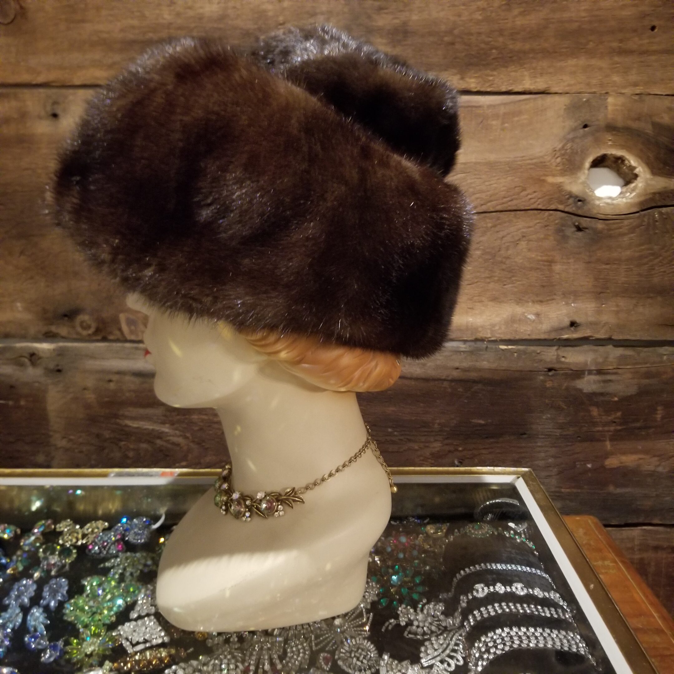vintage mink hat by Jean Guy