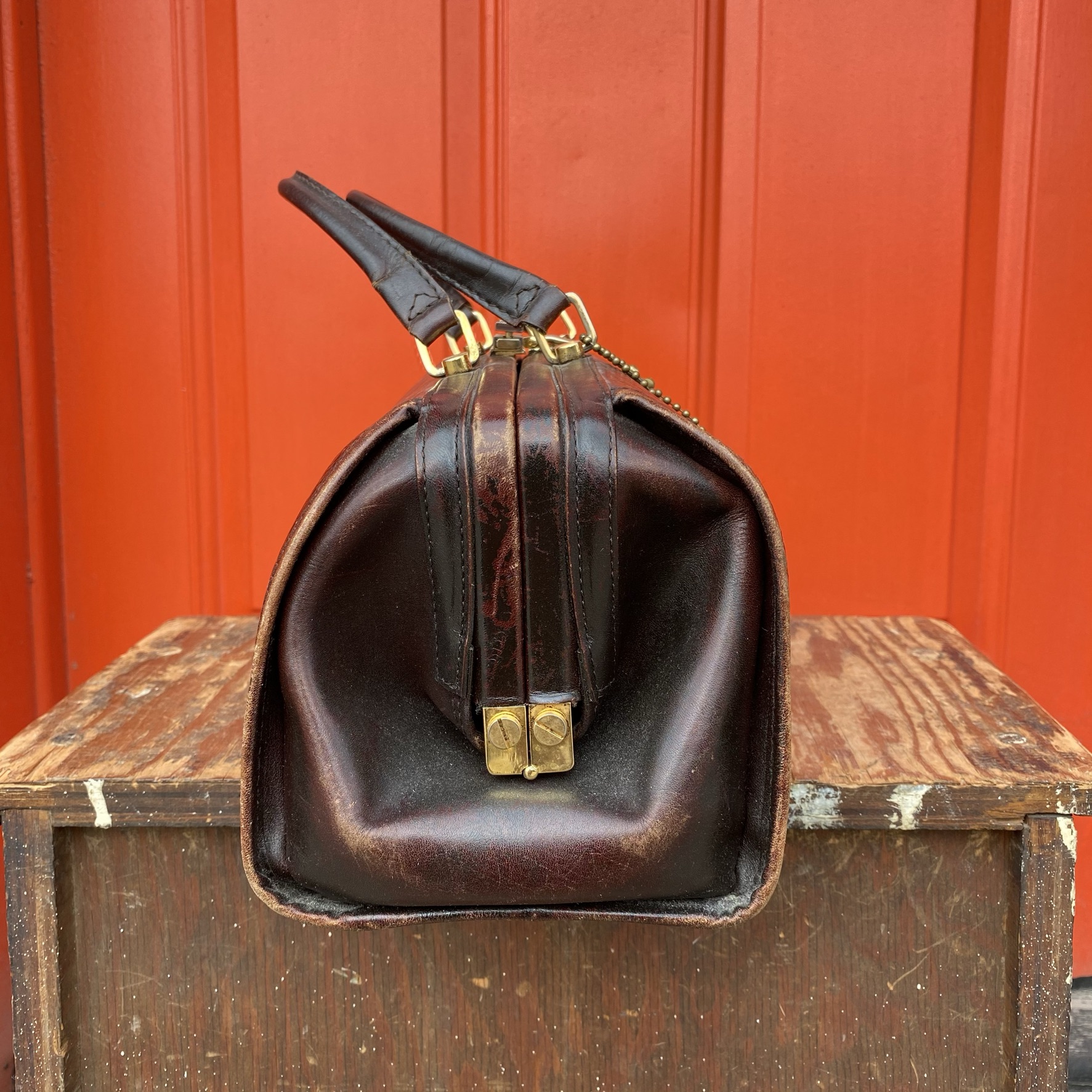 Italian Leather Large Gladstone Bag, The GassanoL