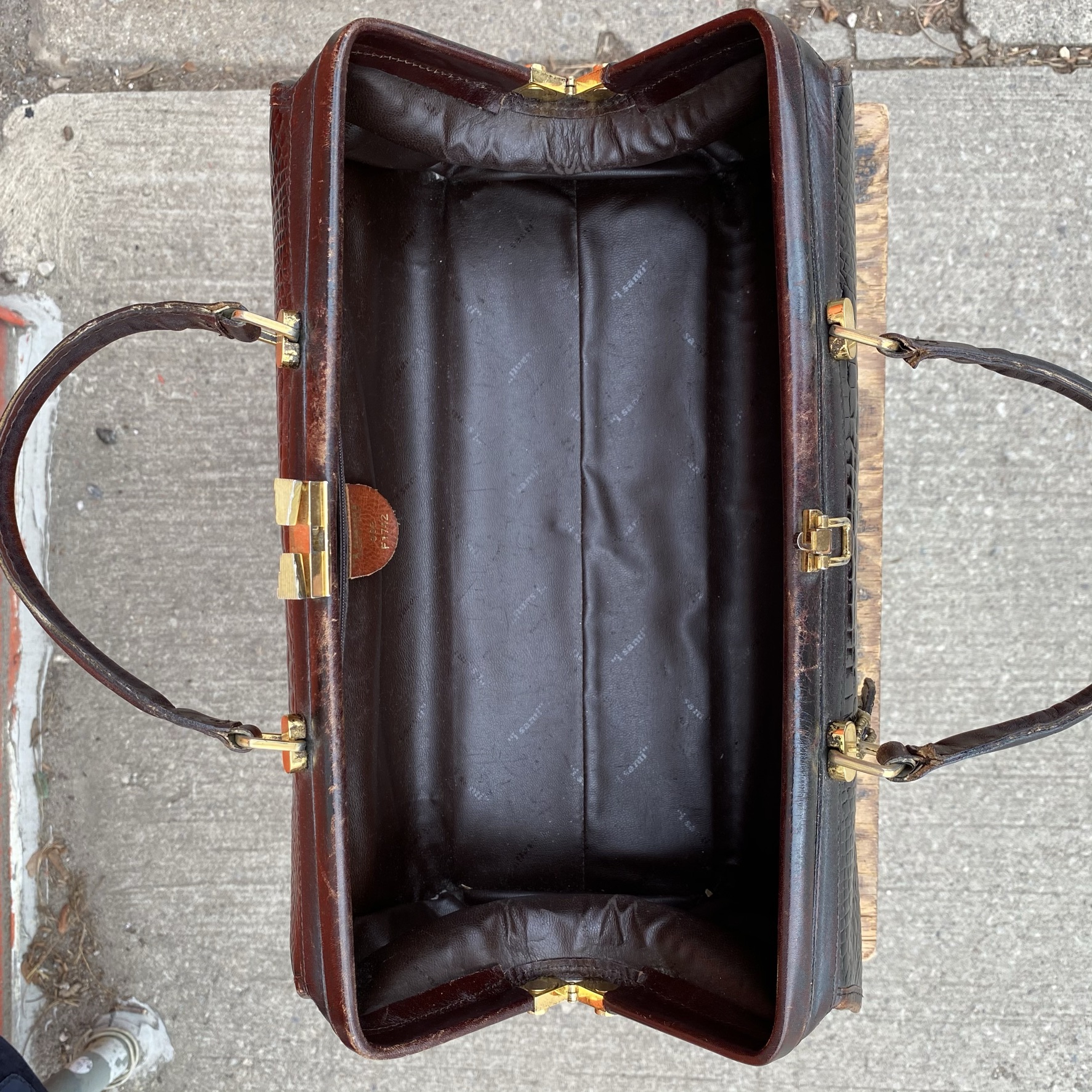 Italian Leather Large Gladstone Bag, The GassanoL