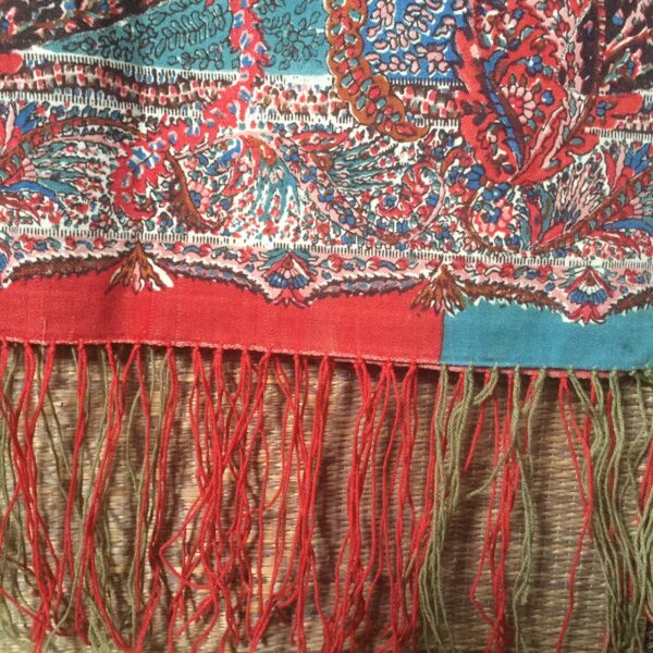 Antique Paisley shawl fringe detail