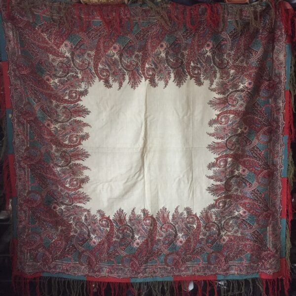 Antique paisley printed shawl