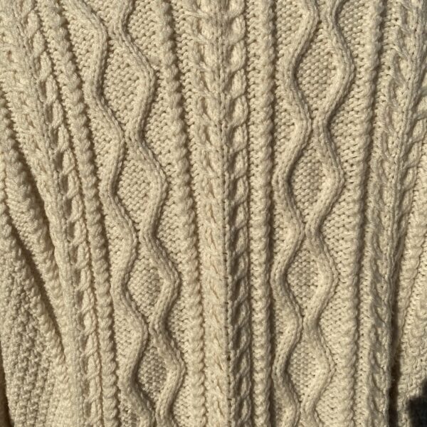 Womens cable knit wool sweater