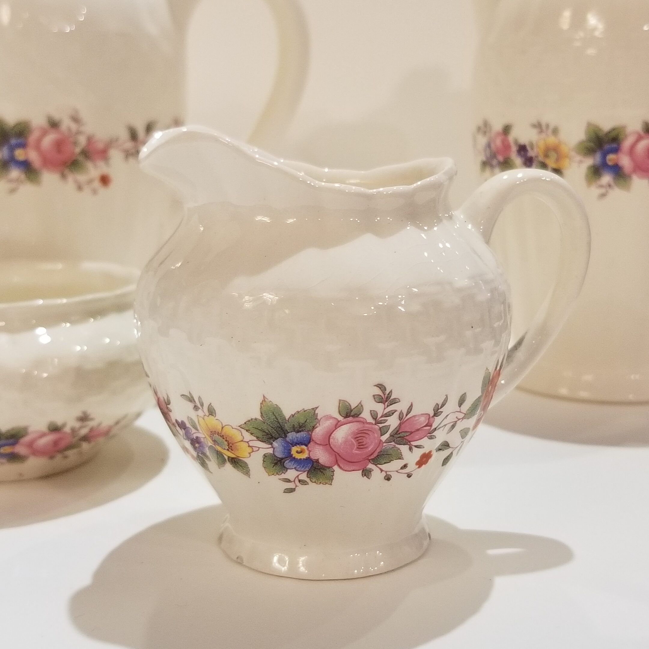 ENGLISH TEA SET - Hot Water Pot & Tea Pot on Tray by Ambassador Ware - Ruby  Lane
