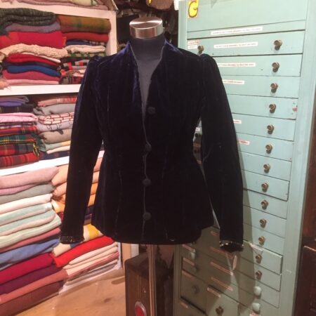 Edwardian velvet fitted jacket