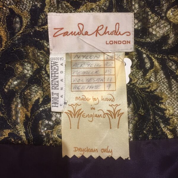 Vintage Zandra Rhodes Suit label