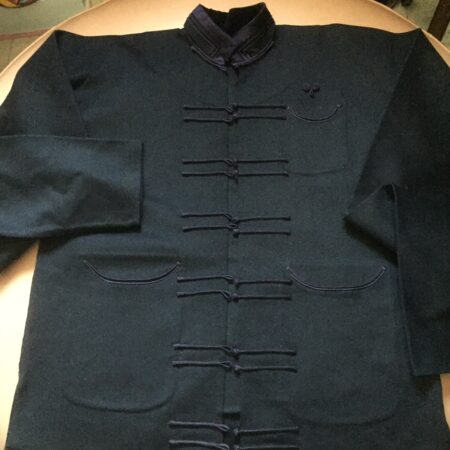 Black wool Chinese jacket from the mid 20th century