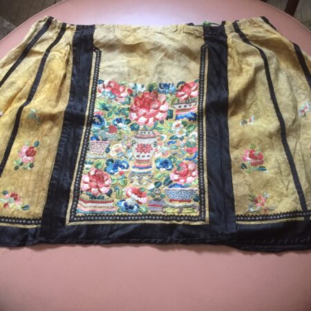 antique chinese gold embroidered skirt