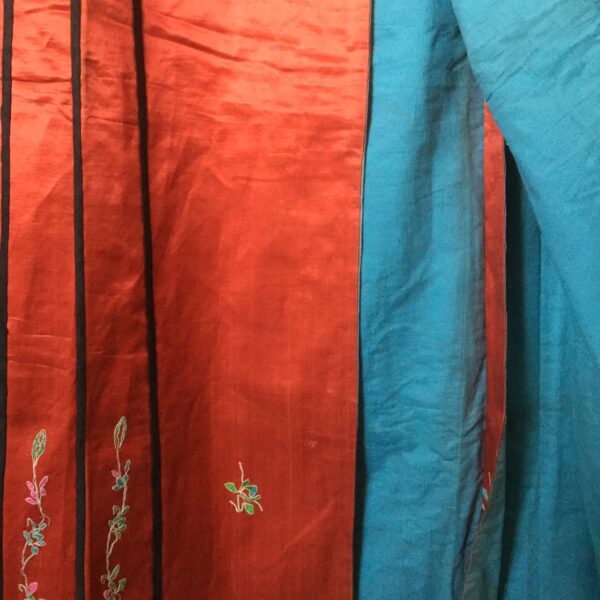 Mid-20th Century embroidered silk Chinese skirt