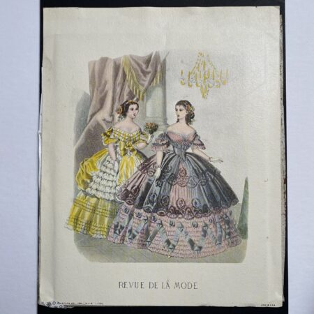 1860s Fashion Plate Two Women
