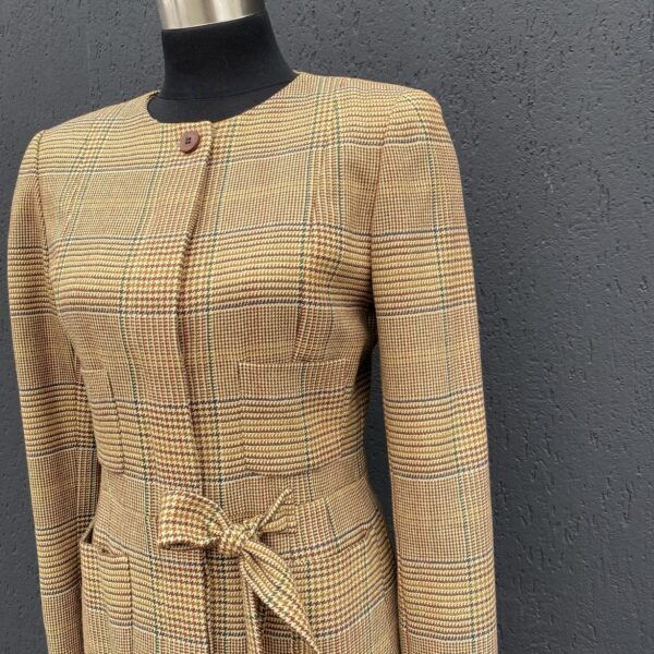 vintage Oscar de la Renta Plaid Coat dress