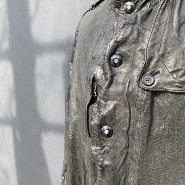 Vintage Neil Barrett washed buffalo leather coat