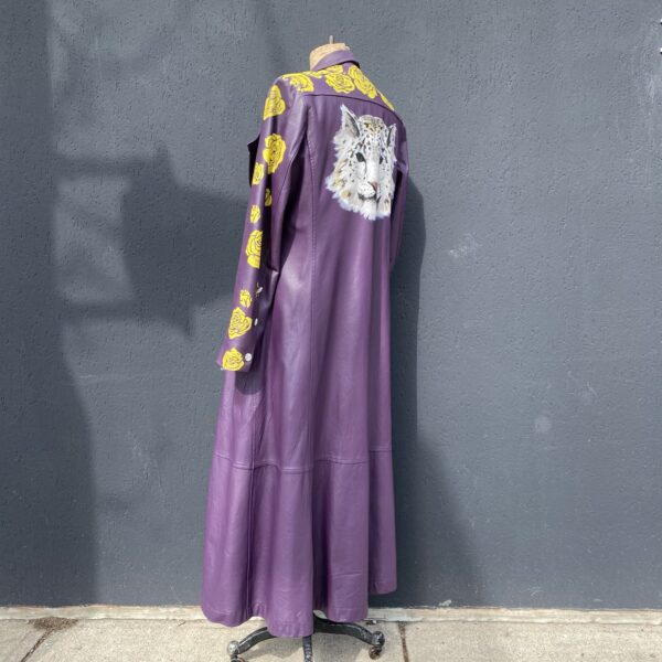 Call and Response purple hand painted coat