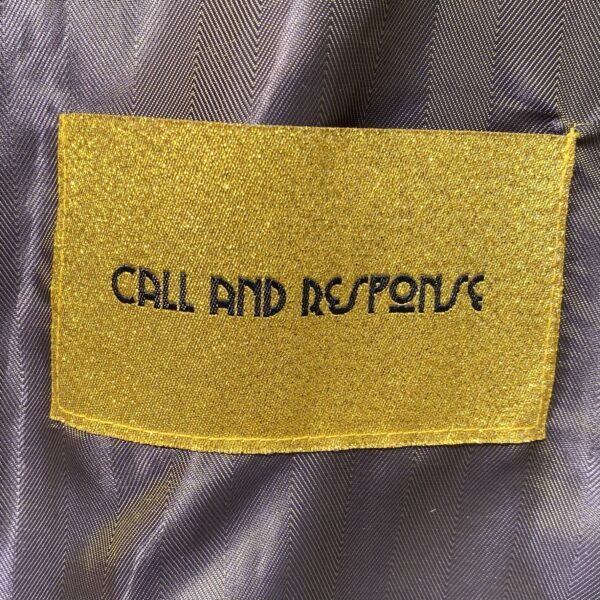 Call and Response hand painted purple leather coat