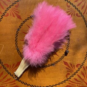 pink ostrich feather fan