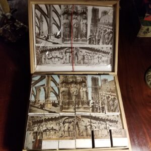 Antique Rheims Cathedral Block puzzle in box