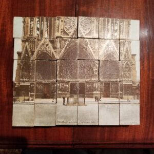 Antique Rheims Cathedral Block puzzle in box