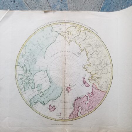Antique Map of North Polar Map 1808