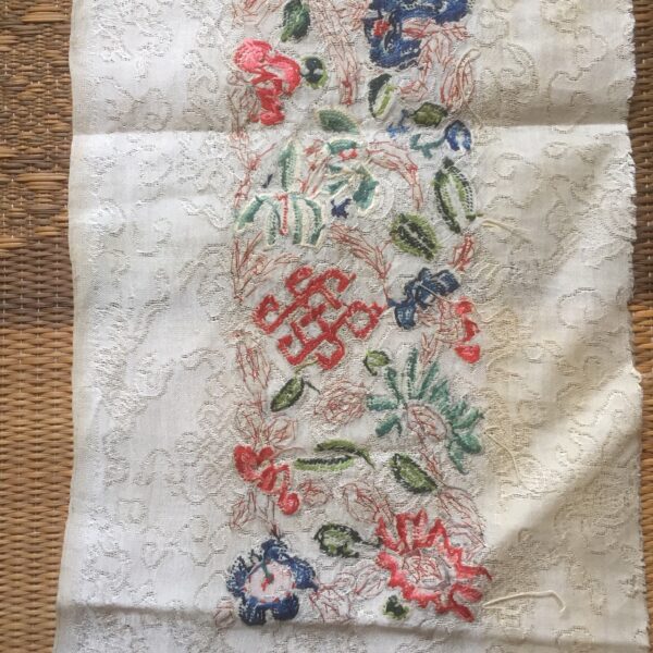 chinese embroidered textile cuff panel