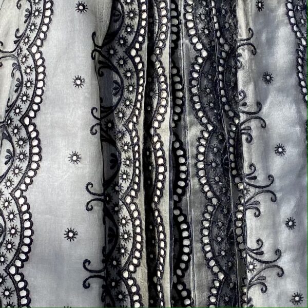 lace pleat dress detail