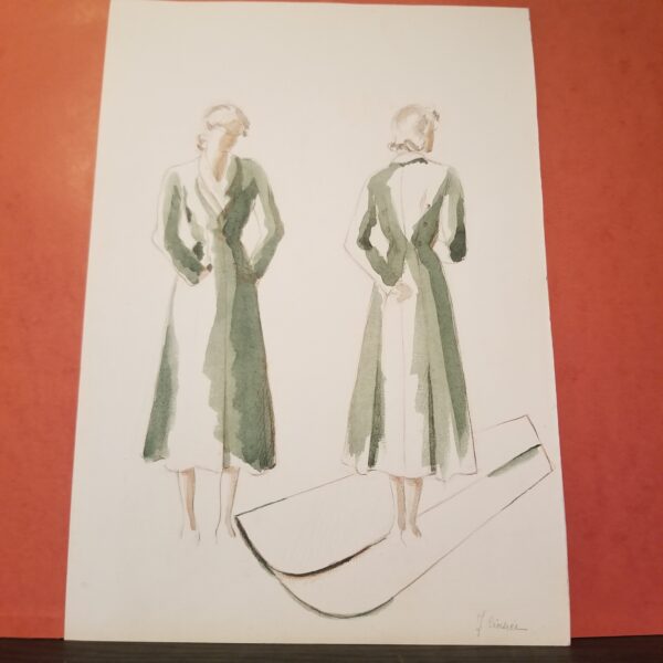 1940s fashion illustration