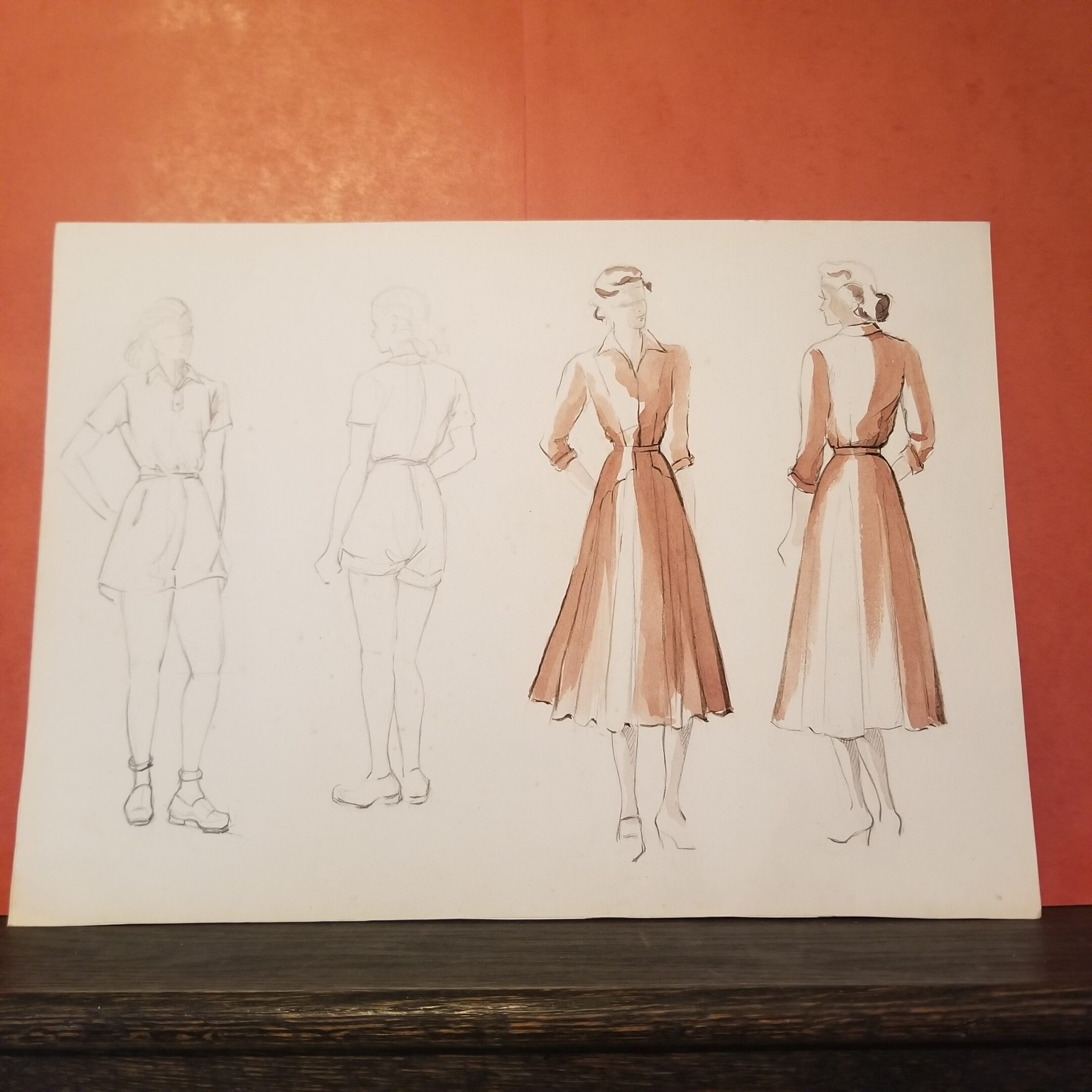 1940s fashion illustration
