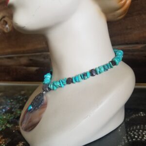 necklace turquoise and mother