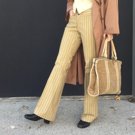 woman in flare pants