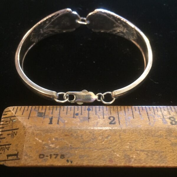 Silver spoon bracelet with ruler