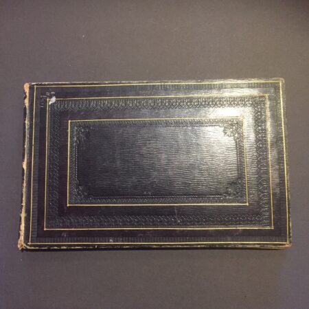Leather cover of autograph book