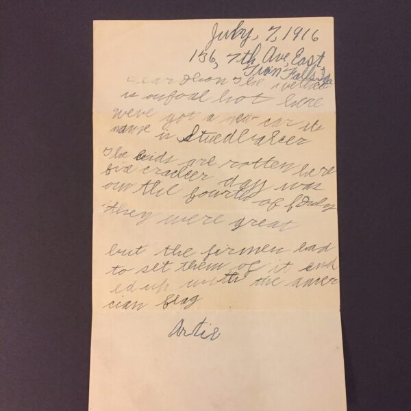 Childs letter 1916