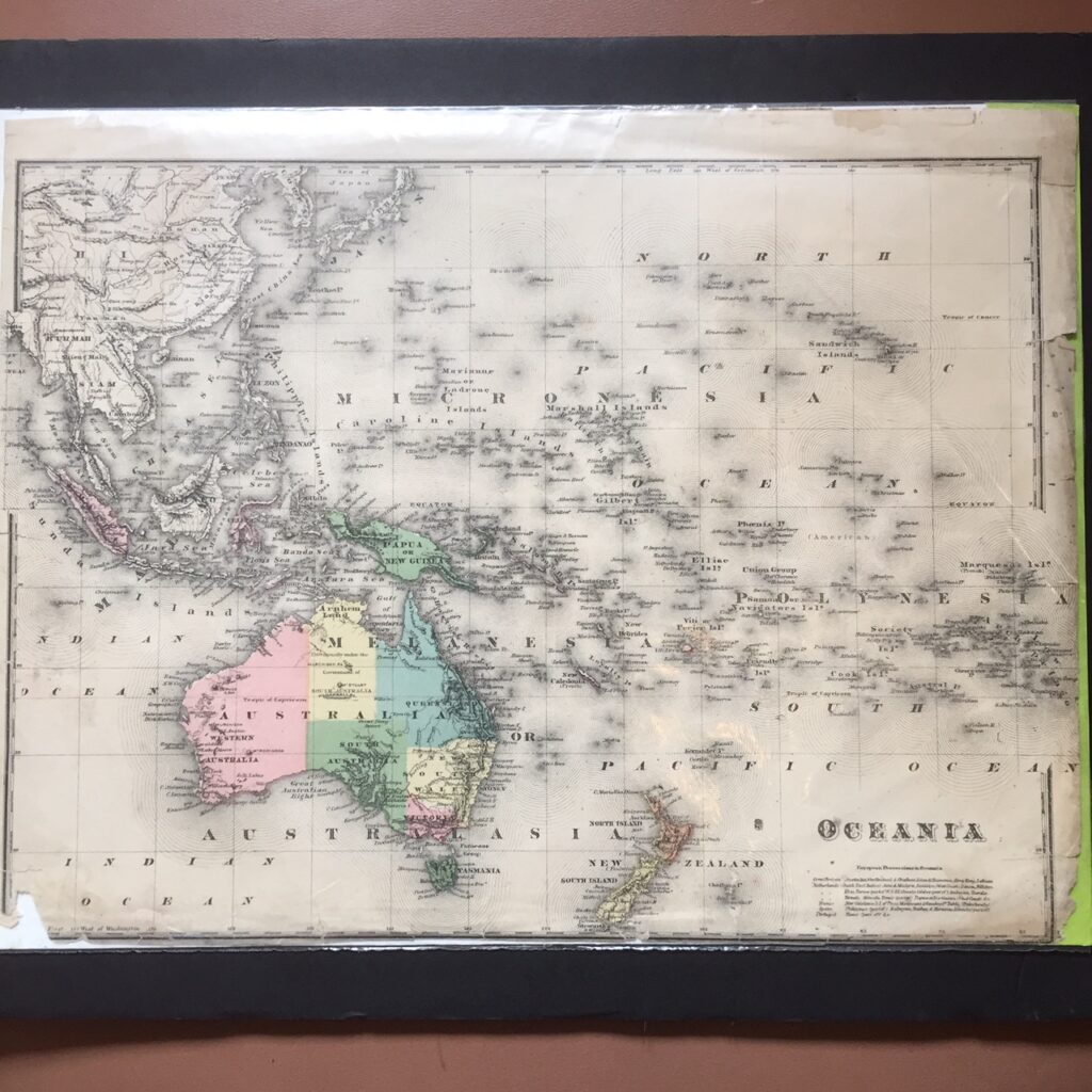 Oceania Map Mid-19th Century | Gadabout Vintage