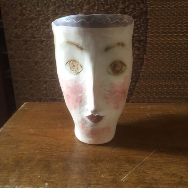 Head vase by Anastasia Komselis