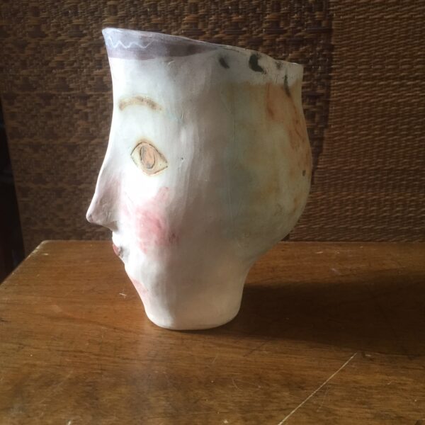 Head vase by Anastasia Komselis