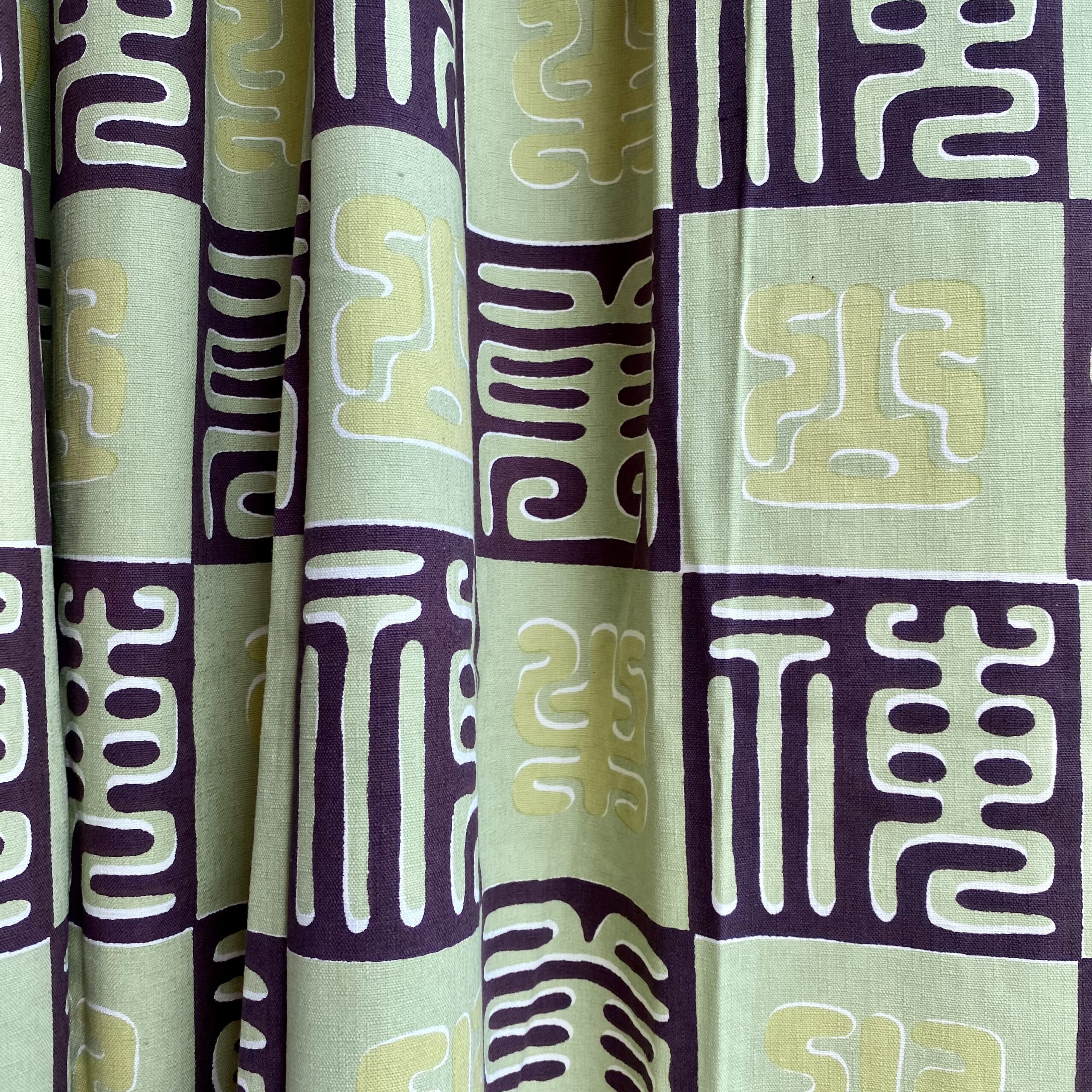 Mid Century Tiki Print Curtains