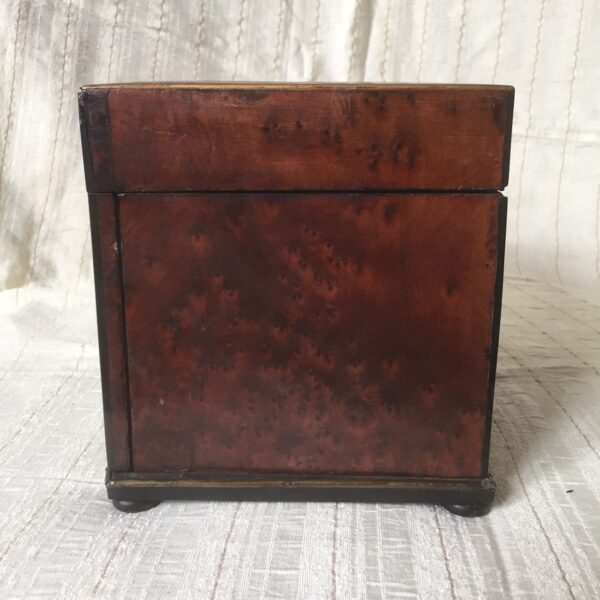 Antique wooden box with pull out shelves
