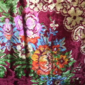 Floral blanket or throw close up