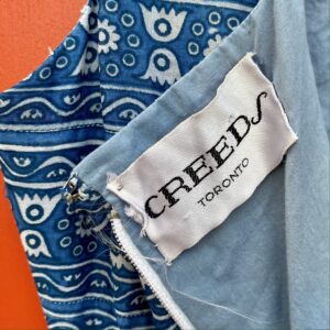 Blue Print Cotton Maxi Dress Creeds label
