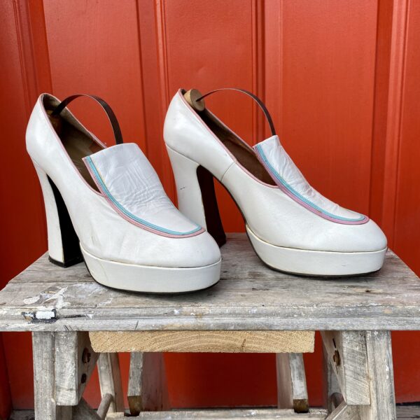 1970's Platforms with Pastel Piping