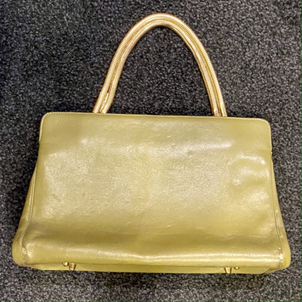 Vintage Olive Leather Handbag