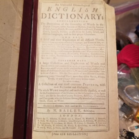 English Dictionary from 1761