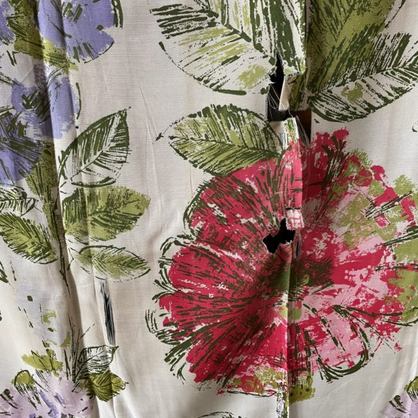 Large floral pattern curtains